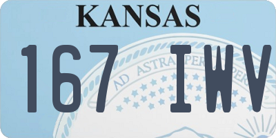 KS license plate 167IWV