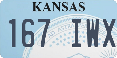 KS license plate 167IWX