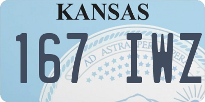 KS license plate 167IWZ