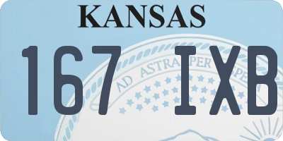 KS license plate 167IXB