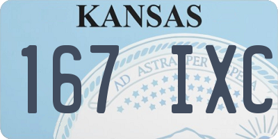 KS license plate 167IXC