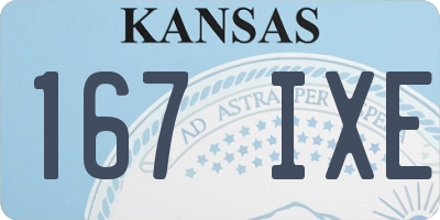 KS license plate 167IXE