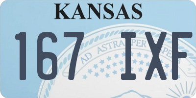 KS license plate 167IXF