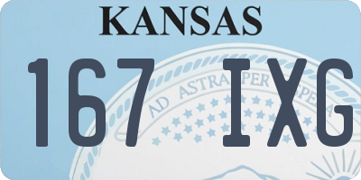 KS license plate 167IXG