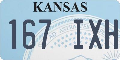 KS license plate 167IXH