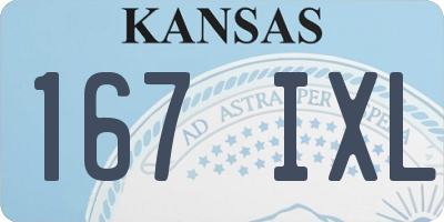 KS license plate 167IXL