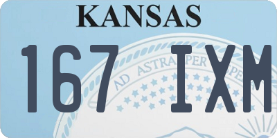 KS license plate 167IXM