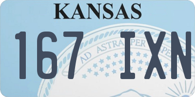 KS license plate 167IXN