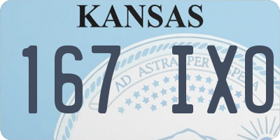 KS license plate 167IXO