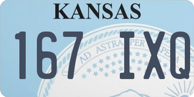KS license plate 167IXQ