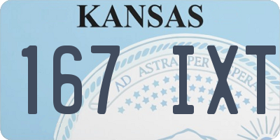 KS license plate 167IXT
