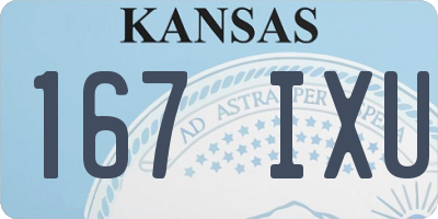 KS license plate 167IXU