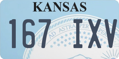 KS license plate 167IXV