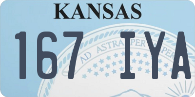 KS license plate 167IYA