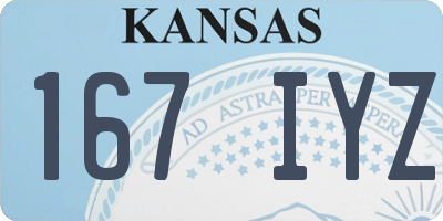 KS license plate 167IYZ