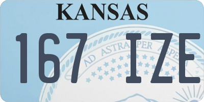KS license plate 167IZE