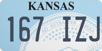 KS license plate 167IZJ