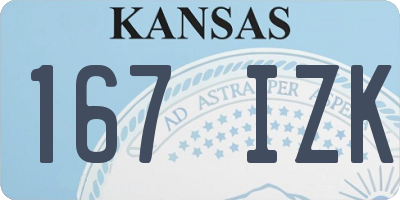 KS license plate 167IZK