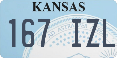 KS license plate 167IZL