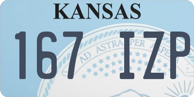 KS license plate 167IZP