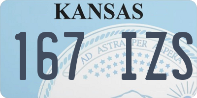 KS license plate 167IZS