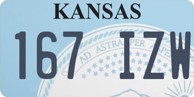 KS license plate 167IZW