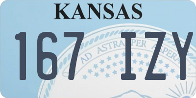 KS license plate 167IZY