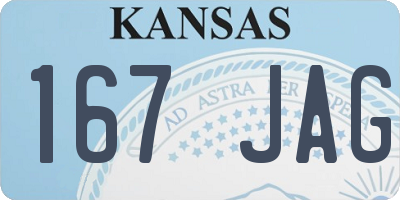 KS license plate 167JAG