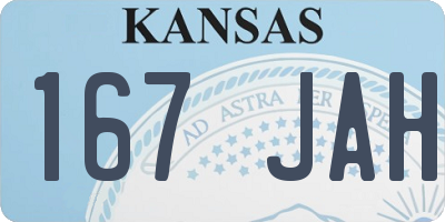 KS license plate 167JAH