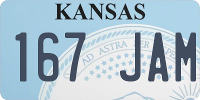 KS license plate 167JAM