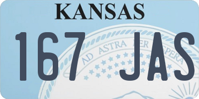 KS license plate 167JAS