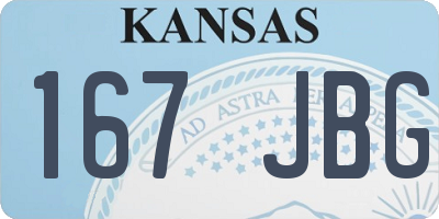 KS license plate 167JBG