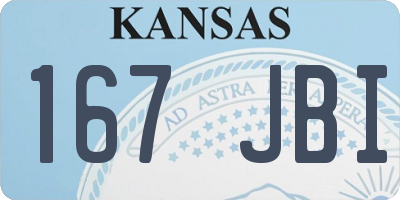 KS license plate 167JBI