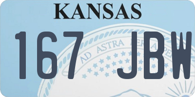 KS license plate 167JBW