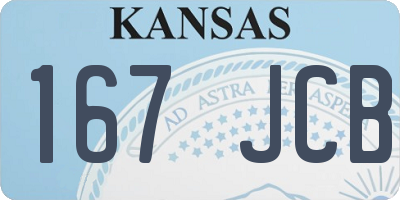 KS license plate 167JCB