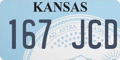 KS license plate 167JCD