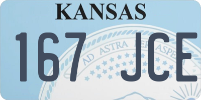 KS license plate 167JCE