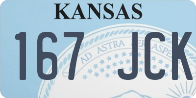 KS license plate 167JCK