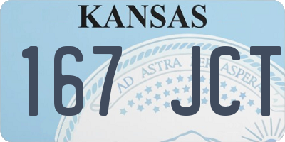 KS license plate 167JCT