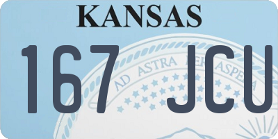 KS license plate 167JCU