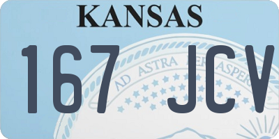KS license plate 167JCV