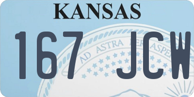 KS license plate 167JCW