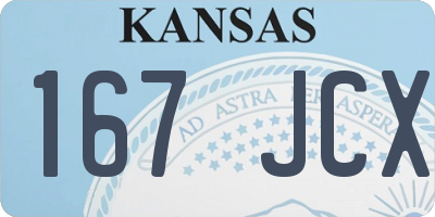 KS license plate 167JCX