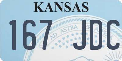 KS license plate 167JDC