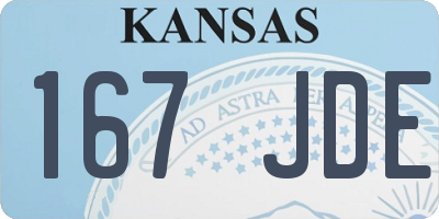 KS license plate 167JDE