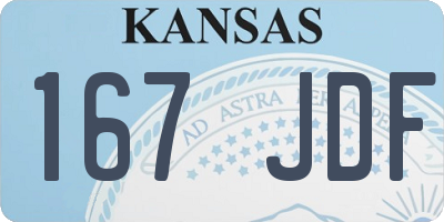 KS license plate 167JDF