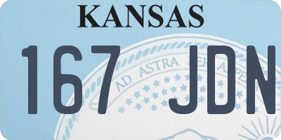 KS license plate 167JDN
