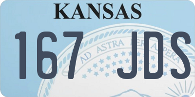 KS license plate 167JDS