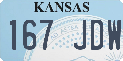 KS license plate 167JDW