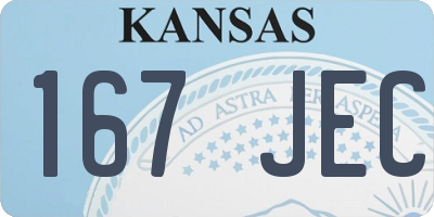 KS license plate 167JEC